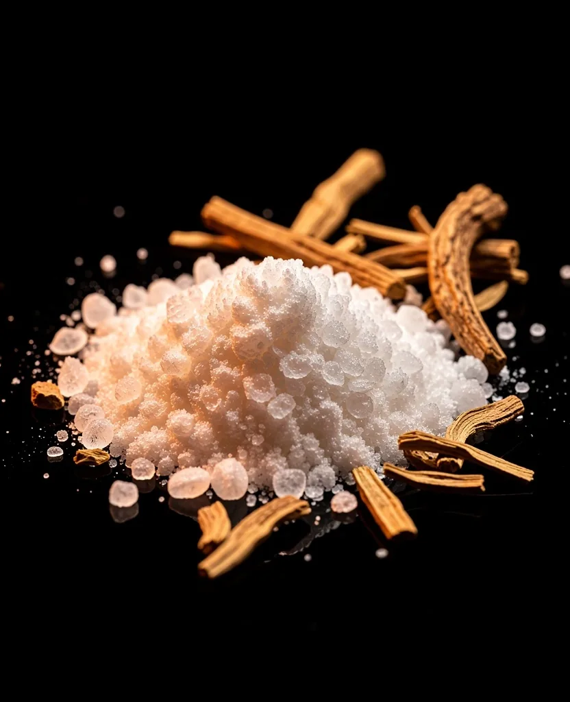 Botanical supplement ingredients under clinical lighting